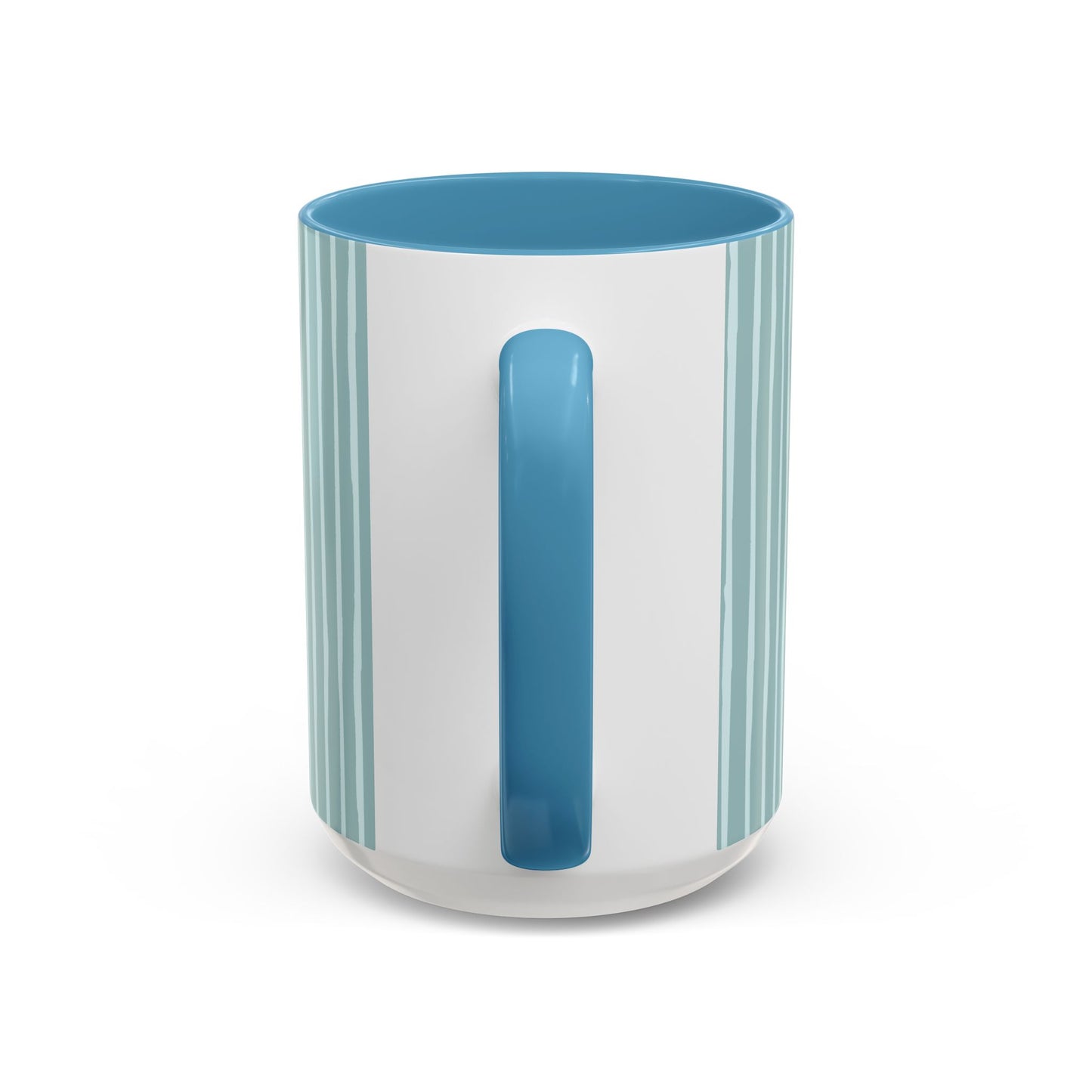 Pause Breathe Calm Down in Blue Candy Drip Stripes - Accent Coffee Mug (11, 15oz)