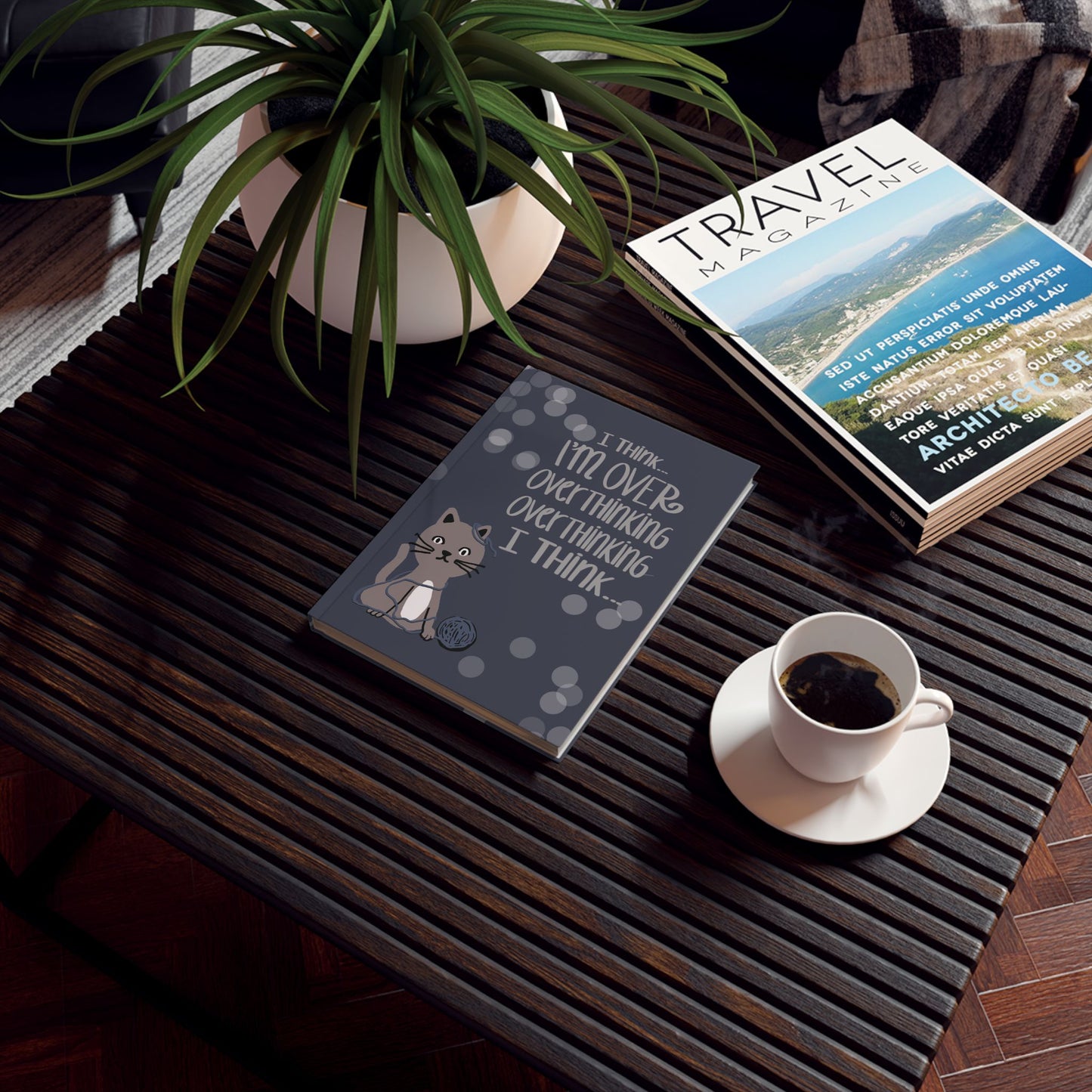 I Think I'm Over Overthinking — Hardcover Journal | KSL art
