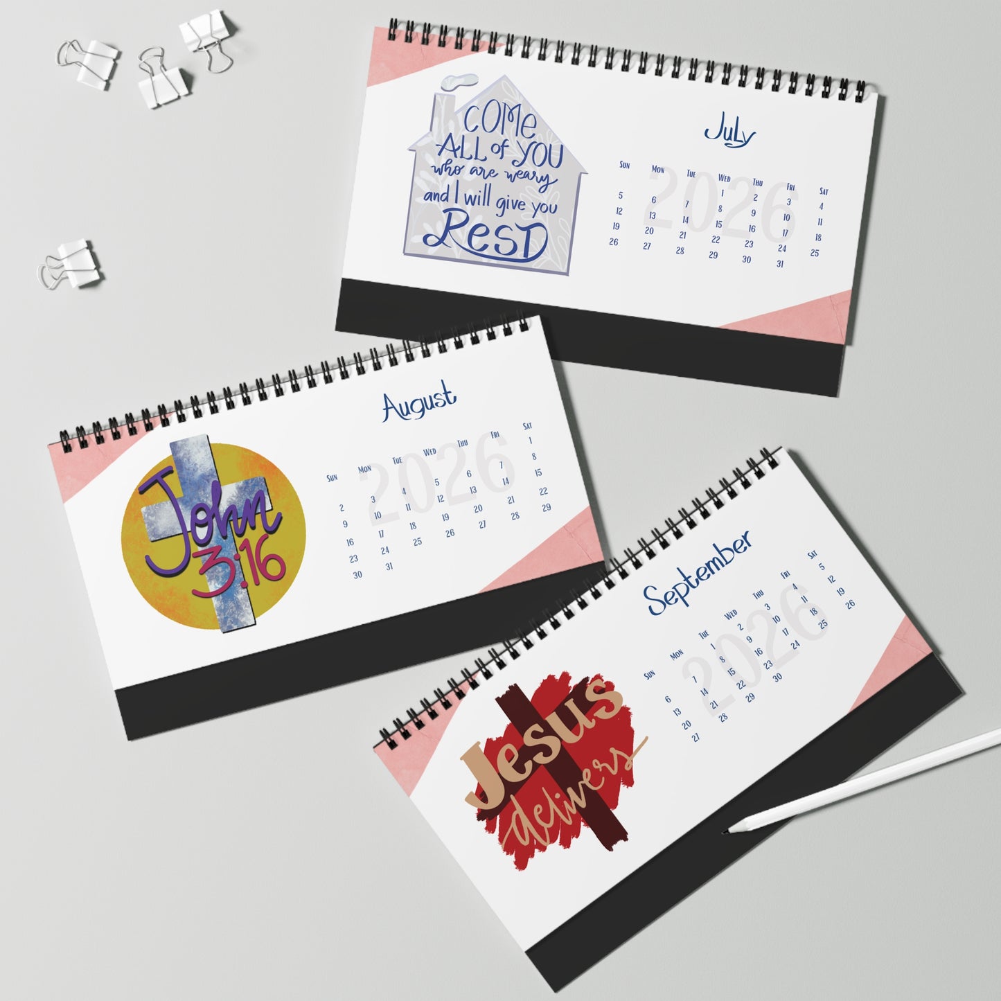 Colorful Butterfly Desktop Calendar | Inspirational Desk Decor, Yearly Planner, Office Gift, Mindfulness Reminder, 2026 Calendar