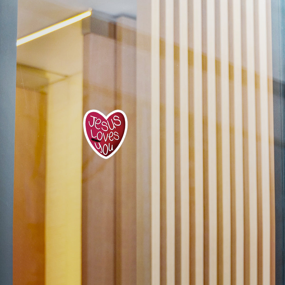 Jesus Loves You Kiss-Cut Sticker — Faithfully Yours | KSL art