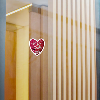 Jesus Loves You Kiss-Cut Sticker — Faithfully Yours | KSL art