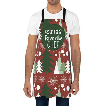 Christmas Trees Apron - Santa's Favorite Chef