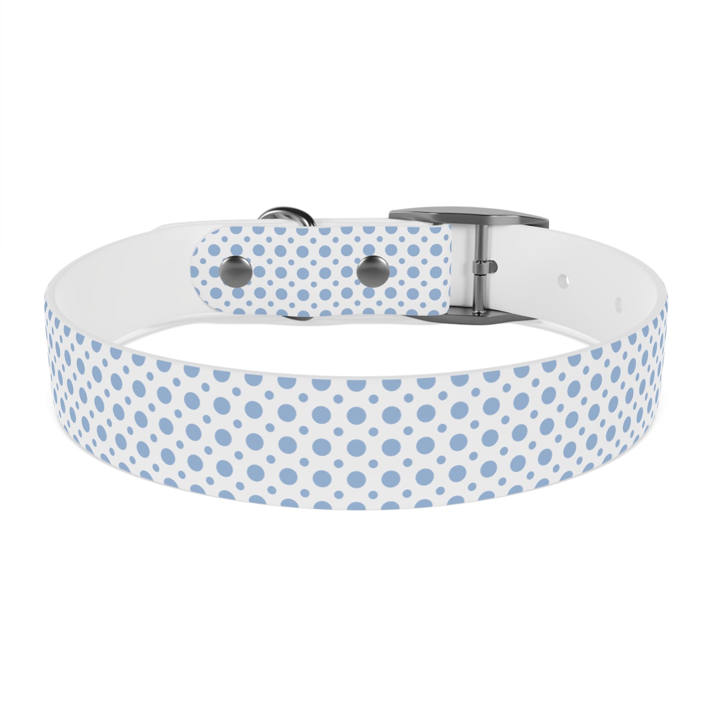 Big and Small Blue Dots Custom Dog Collar