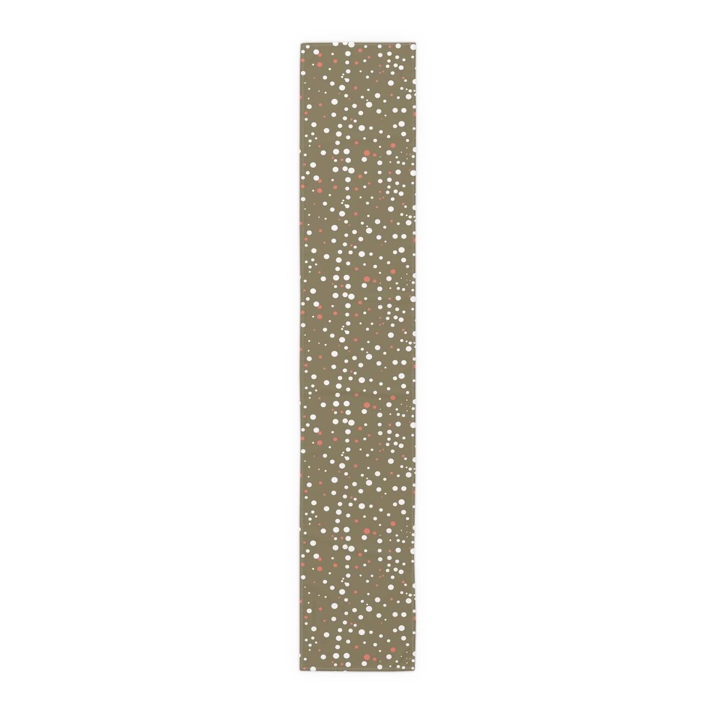 Table Runner - Red White Gold Polka Dots for Christmas New Year Dining