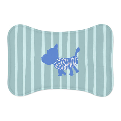 Unconditional Love Blue Stripes Dog Feeding Mats