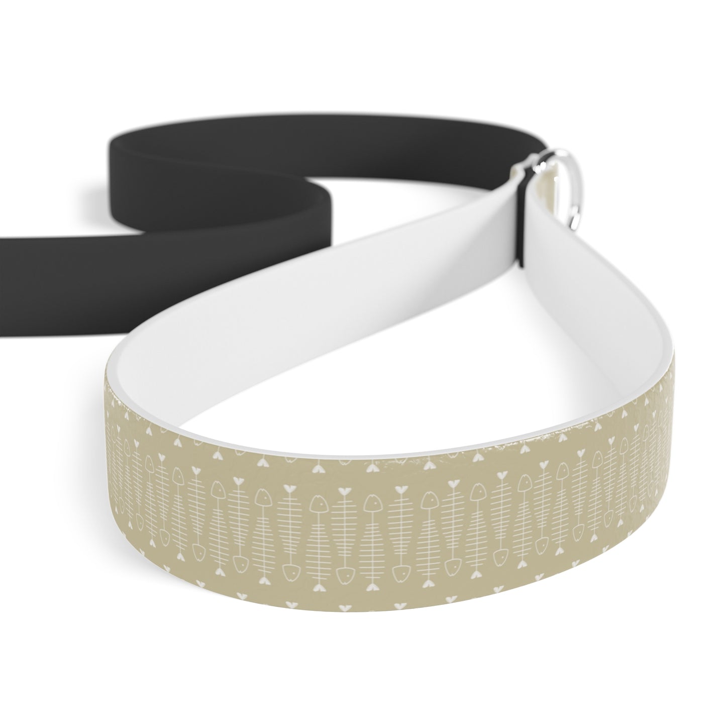 Fish Bone Pattern in Beige Leash