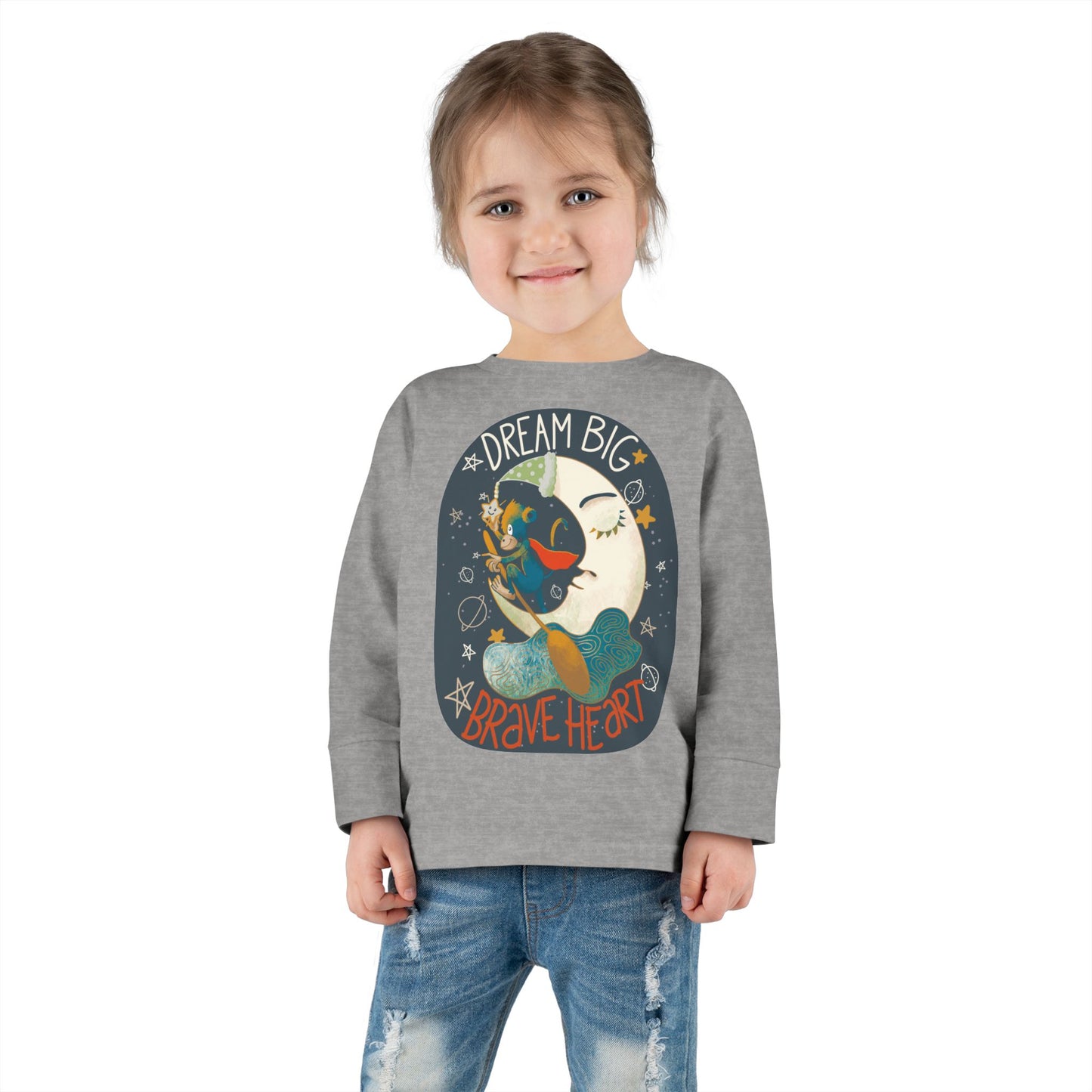 Dream Big Brave Heart - Toddler Long Sleeve Tee