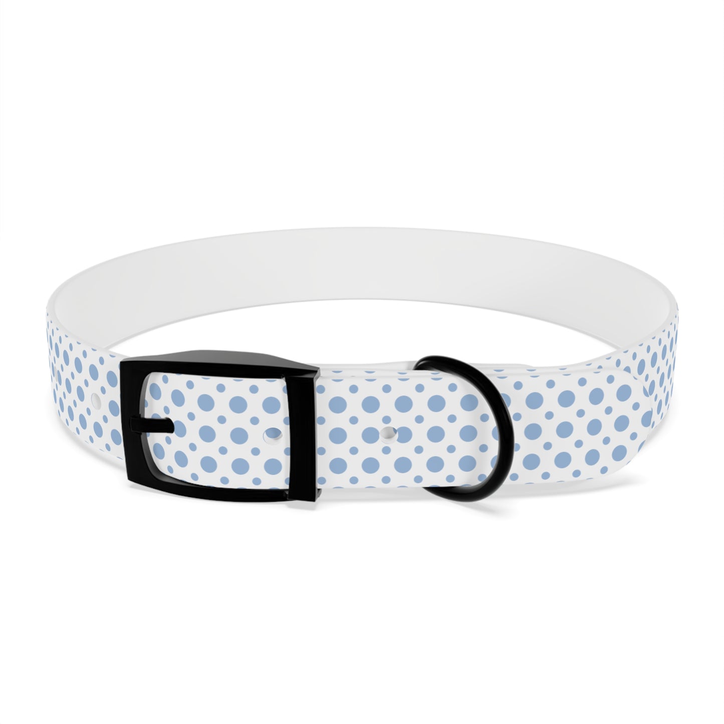 Big and Small Blue Dots Custom Dog Collar