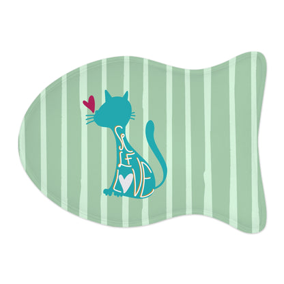 Self Love Green Stripes Cat Feeding Mats