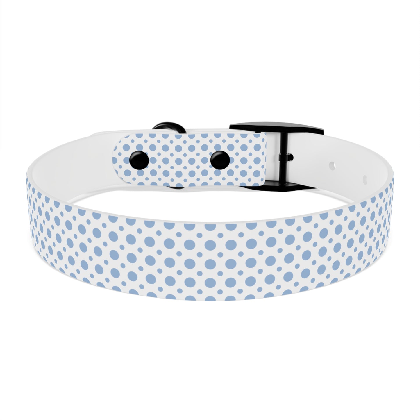 Big and Small Blue Dots Custom Dog Collar