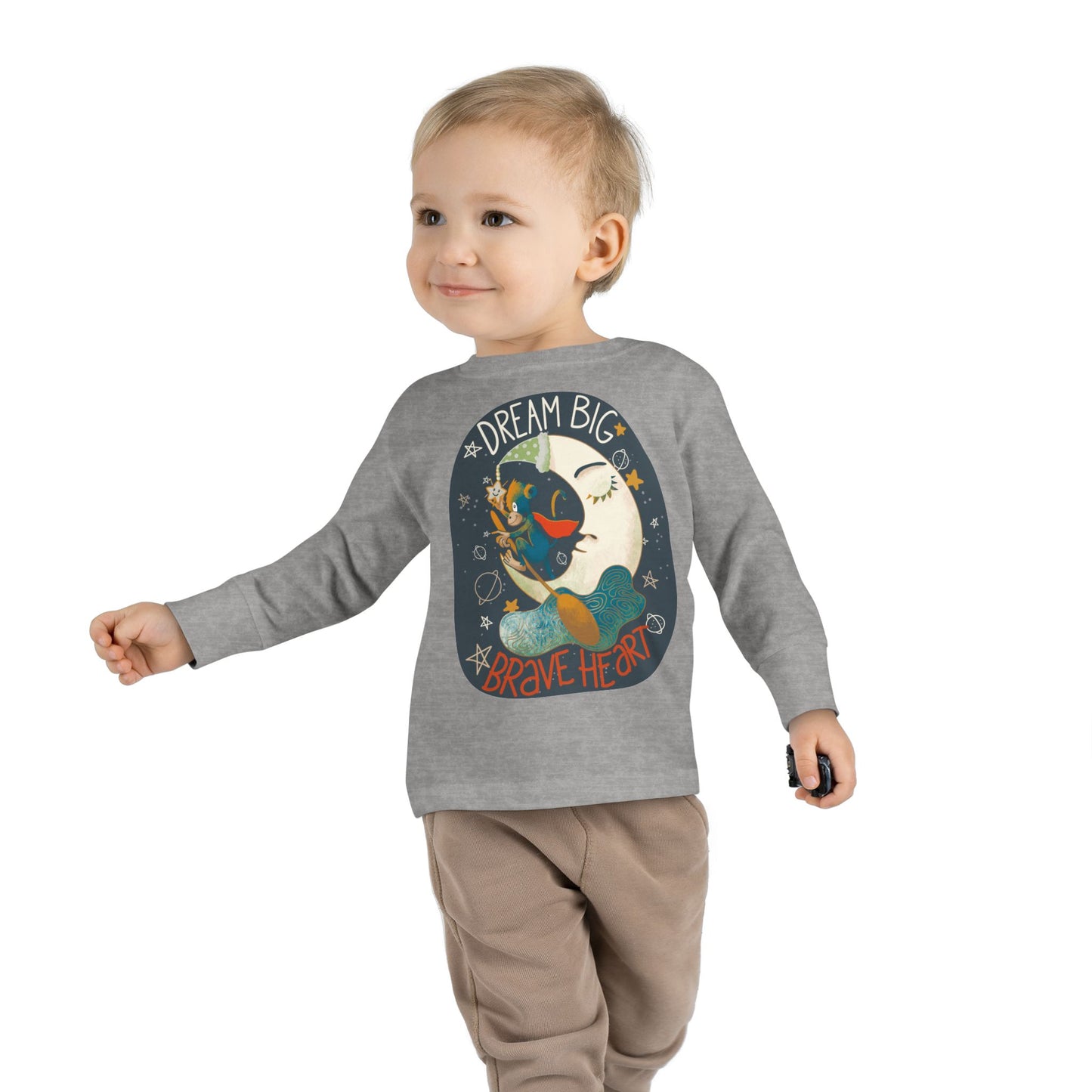 Dream Big Brave Heart - Toddler Long Sleeve Tee