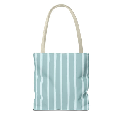 Dog Lover Tote Bag - Candy Blue Stripe - 3 Sizes Available