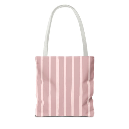 Cat Lover Tote Bag - Candy Pink Stripe Design - 3 Sizes Available