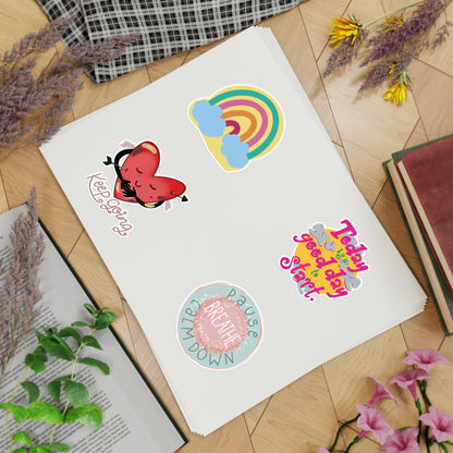 Sticker Bundle, Inspirational & Funny Stickers, 5pcs