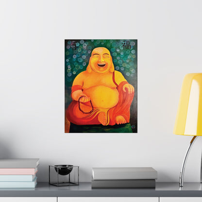 Laughing Buddha Matte Vertical Posters