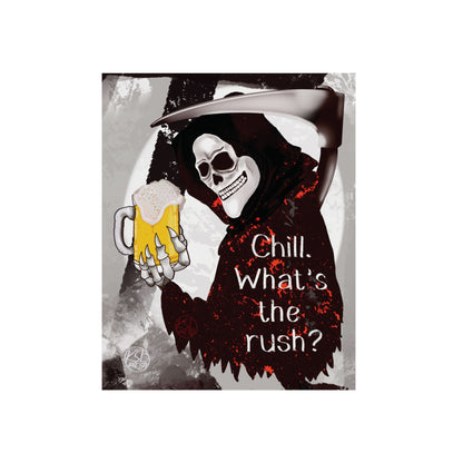 Grim Reaper 'Chill What's the Rush?' Aluminum Art Panel