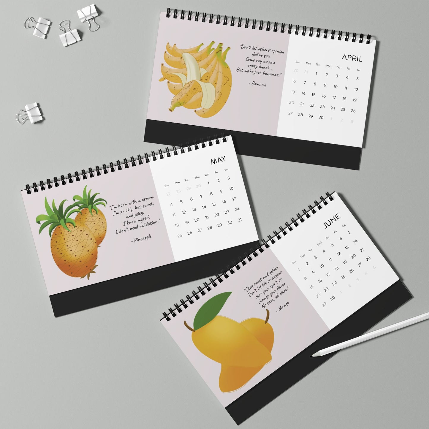 Fruit Mantra - Desktop Calendar (2025 grid)