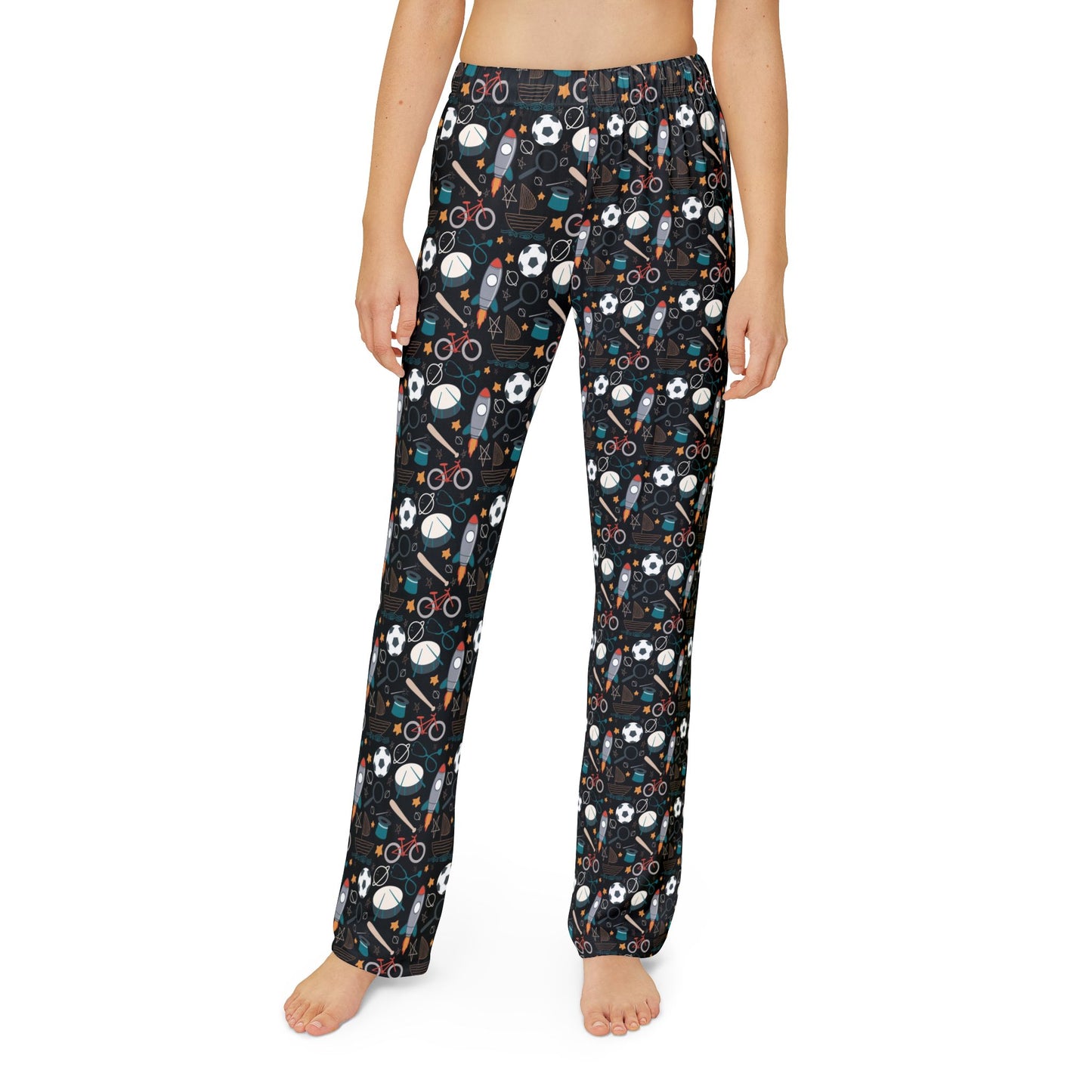 Black Dream Big, Brave Heart Kids Pajama Pants (AOP)