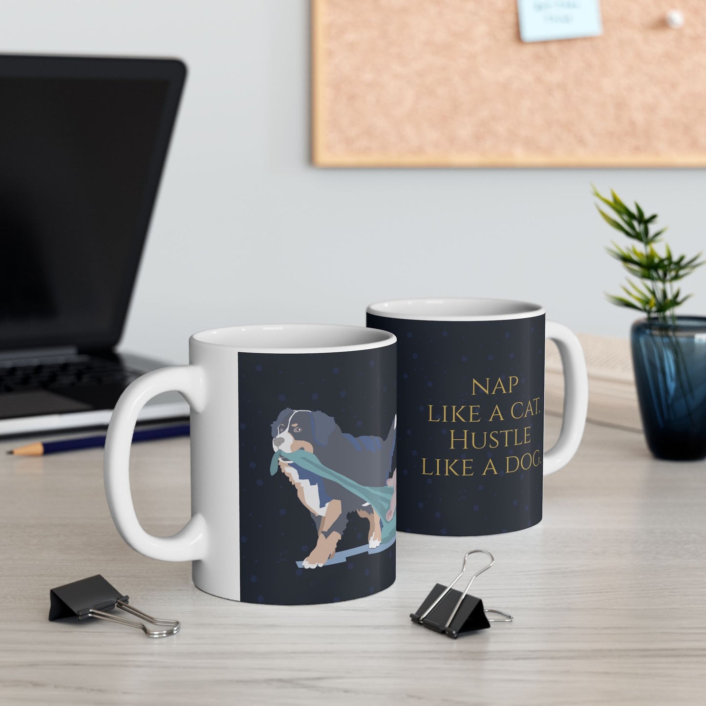 Nap Like a Cat. Hustle Like a Dog. — Ceramic Mug | KSL Art
