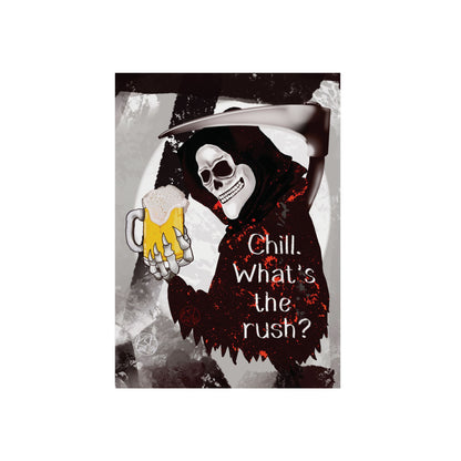 Grim Reaper 'Chill What's the Rush?' Aluminum Art Panel