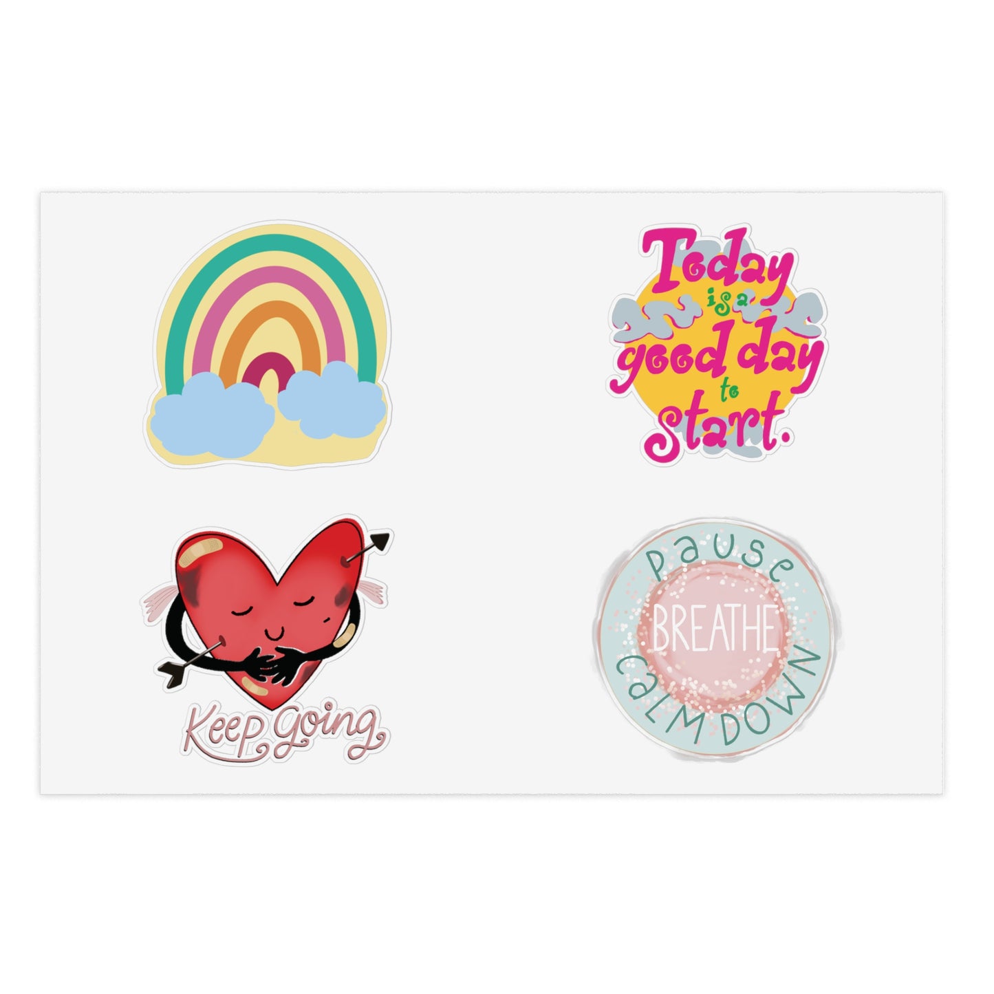 Sticker Bundle, Inspirational & Funny Stickers, 5pcs