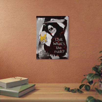 Grim Reaper 'Chill What's the Rush?' Aluminum Art Panel
