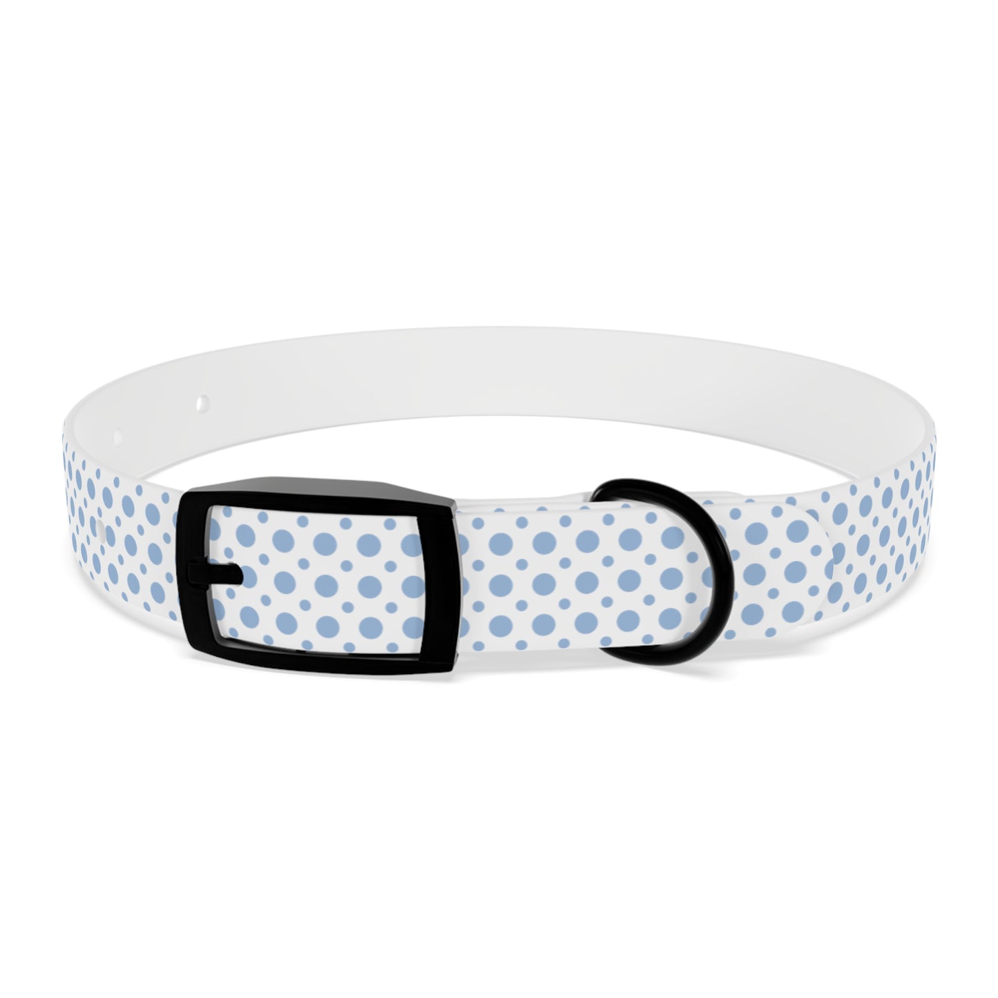 Big and Small Blue Dots Custom Dog Collar