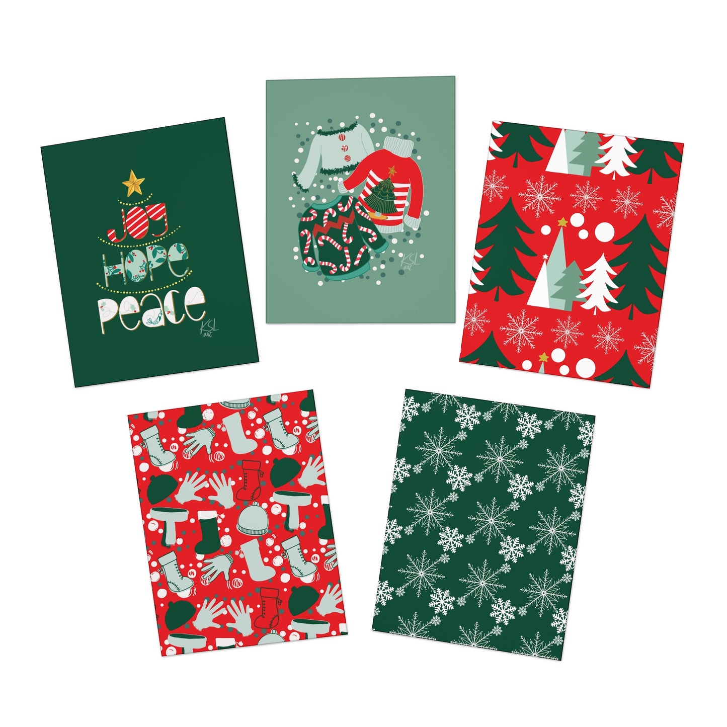 Christmas Greeting Cards (5-Pack)