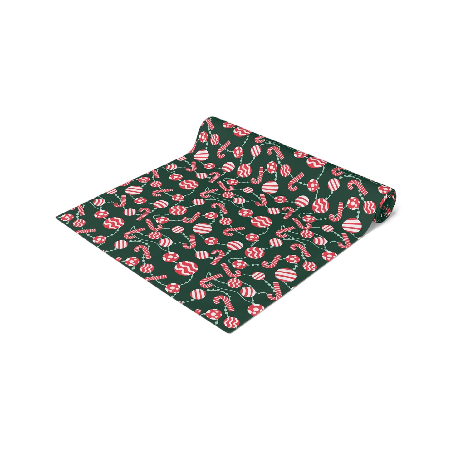 Sweet Holiday Candy Cane and Cookies - Table Runner in Polyester