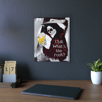 Grim Reaper 'Chill What's the Rush?' Aluminum Art Panel