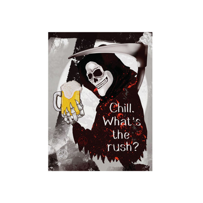 Grim Reaper 'Chill What's the Rush?' Aluminum Art Panel
