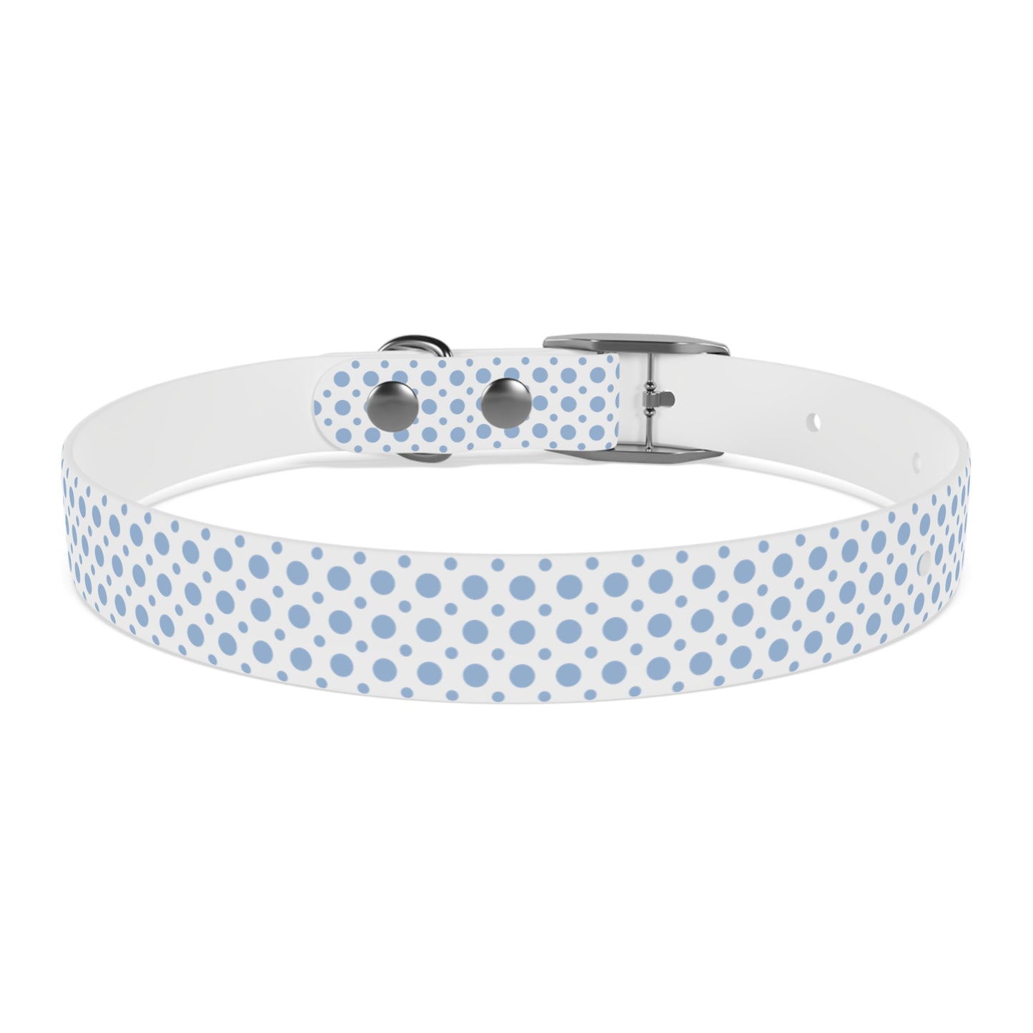 Big and Small Blue Dots Custom Dog Collar