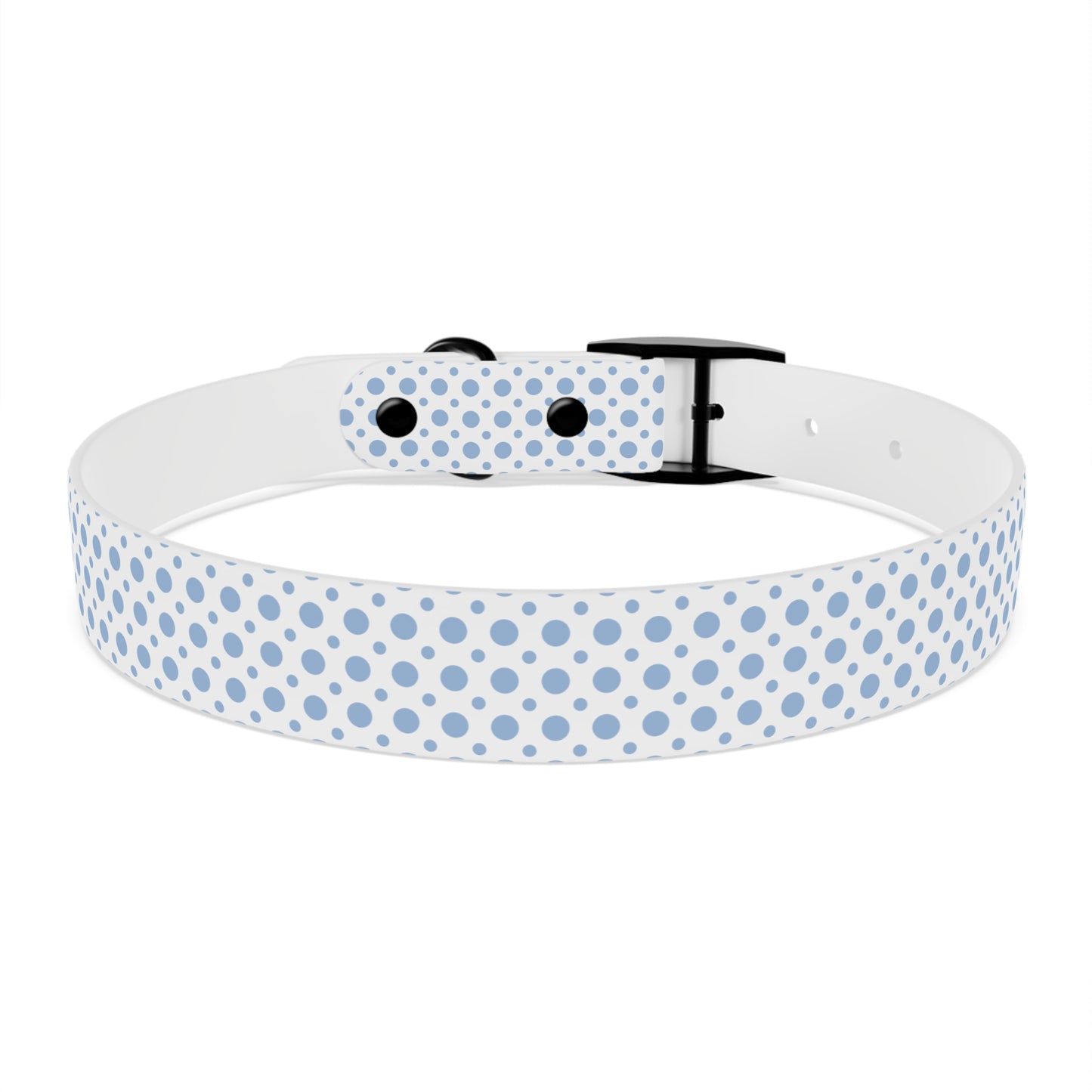 Big and Small Blue Dots Custom Dog Collar