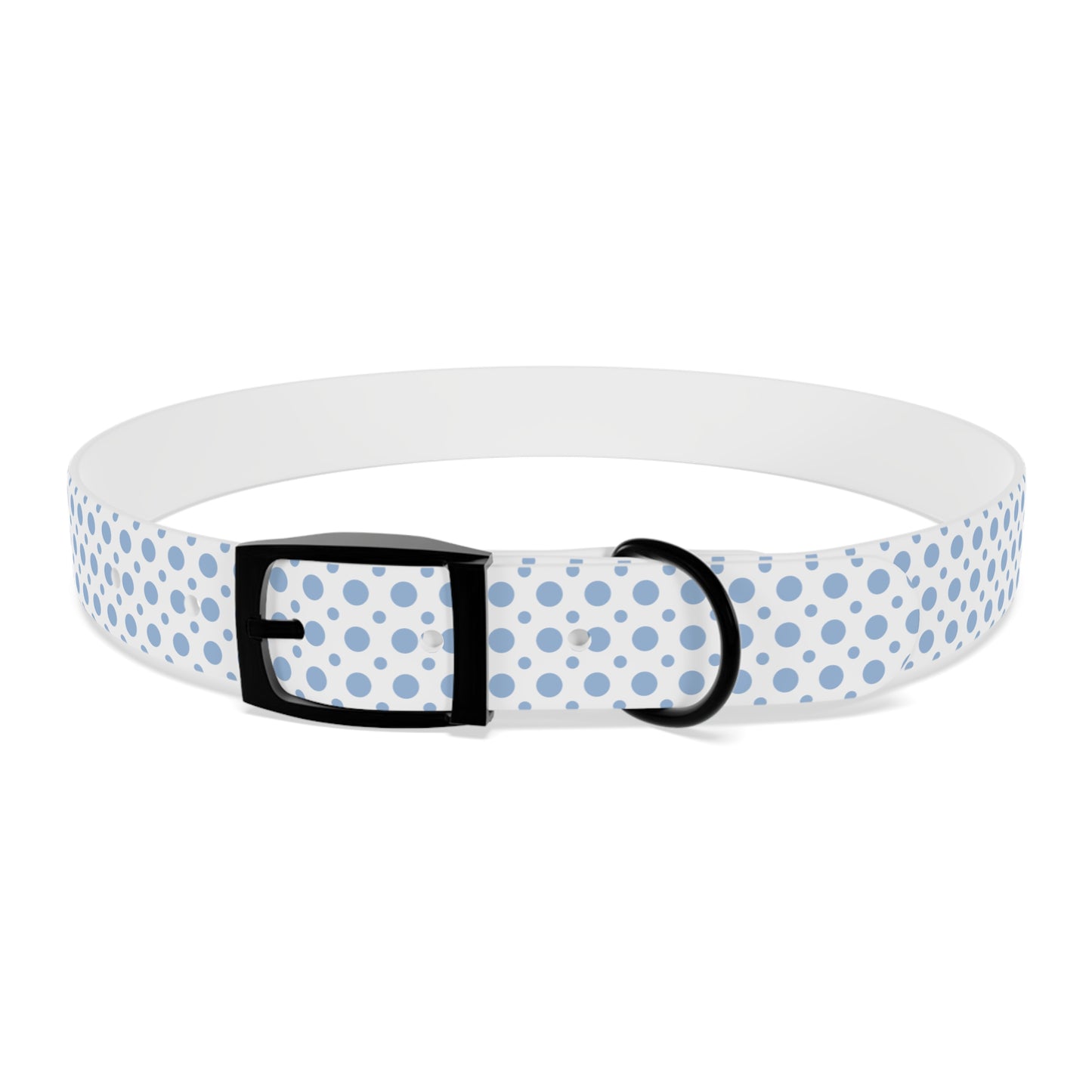 Big and Small Blue Dots Custom Dog Collar