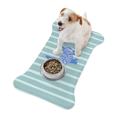 Unconditional Love Blue Stripes Dog Feeding Mats