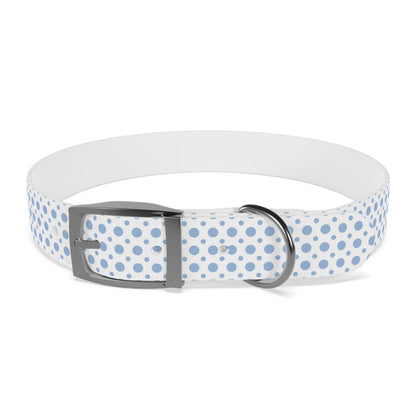 Big and Small Blue Dots Custom Dog Collar