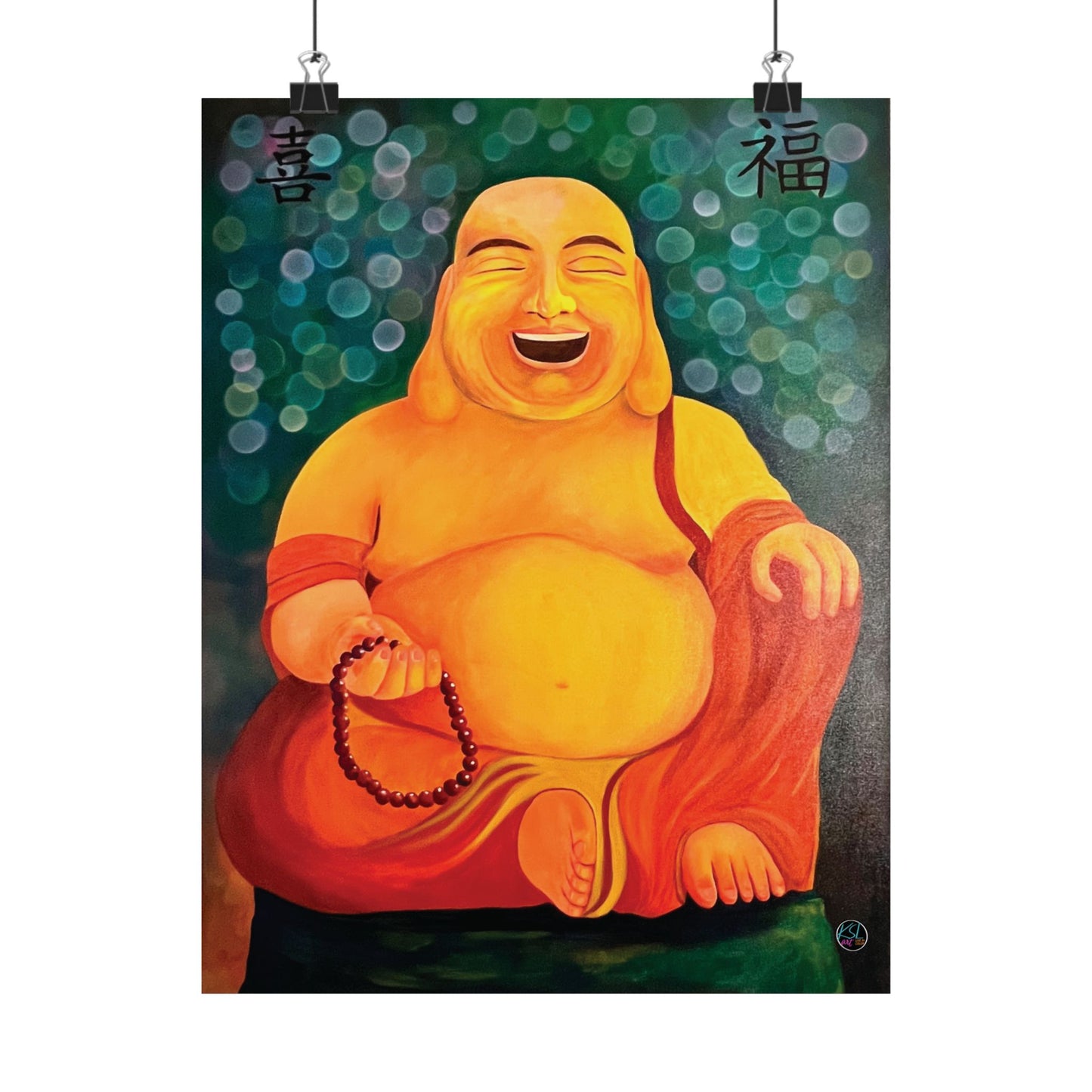 Laughing Buddha Matte Vertical Posters