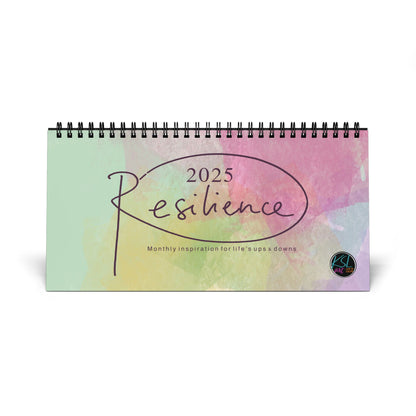 Desk Calendar - Resilience Themed 2025 Grid with Inspirational Quotes