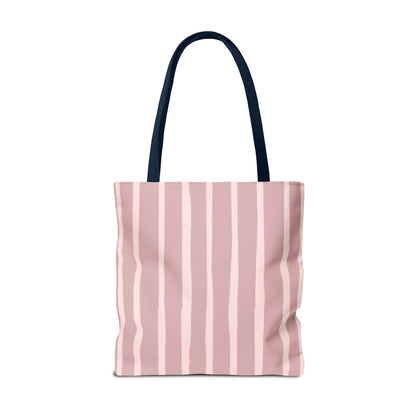 Cat Lover Tote Bag - Candy Pink Stripe Design - 3 Sizes Available