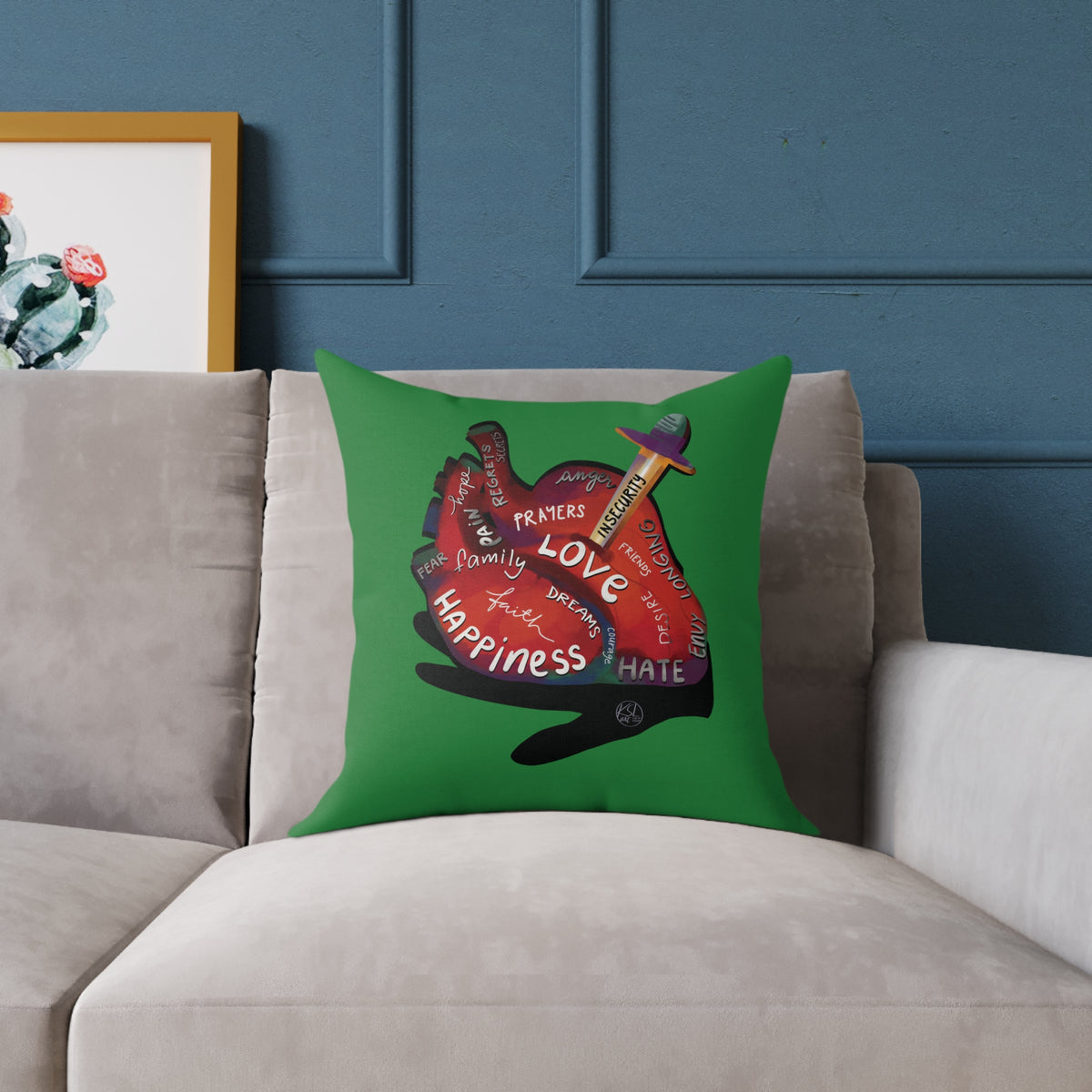 The Container — What's in Your Heart? Throw Pillow