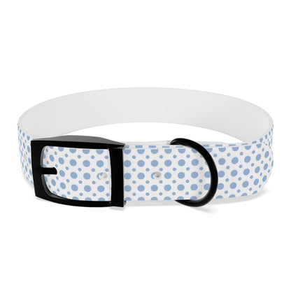 Big and Small Blue Dots Custom Dog Collar