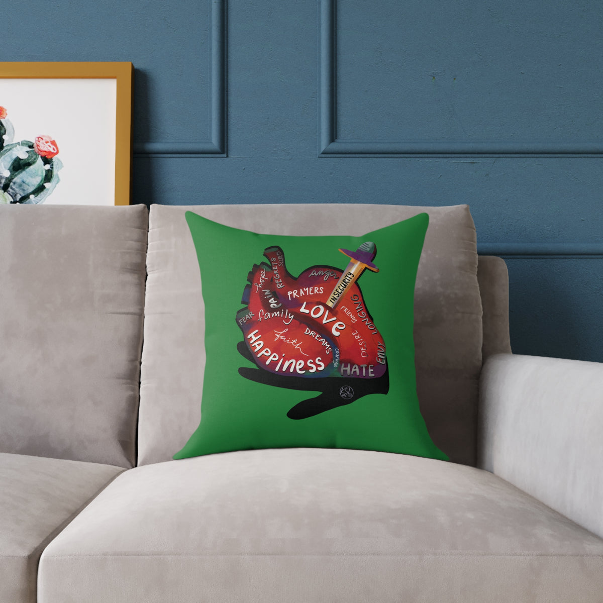 The Container — What's in Your Heart? Throw Pillow
