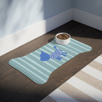 Unconditional Love Blue Stripes Dog Feeding Mats