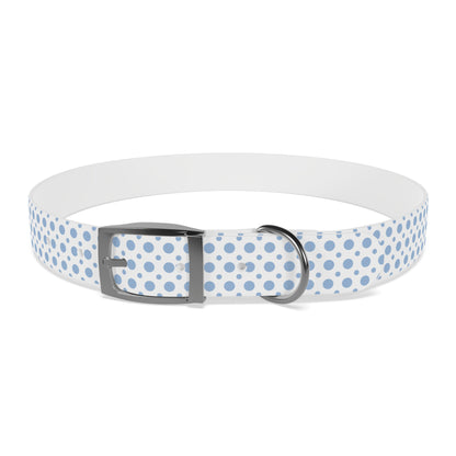 Big and Small Blue Dots Custom Dog Collar