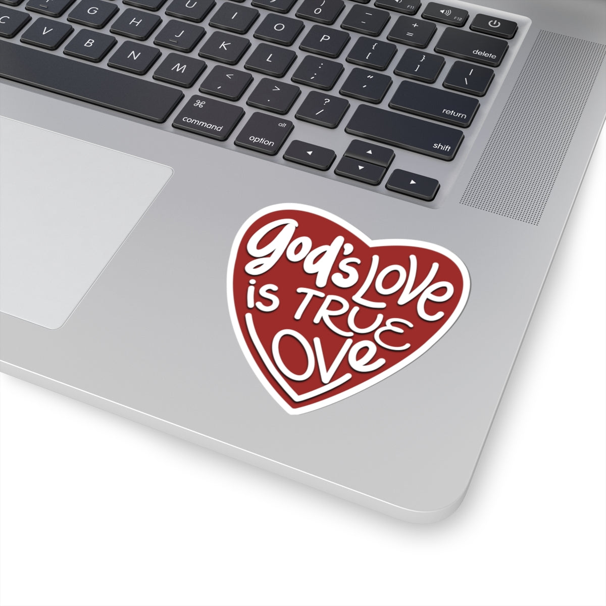 God's Love Is True Love Heart Sticker — Christian Faith Kiss-Cut | KSL art