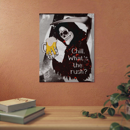 Grim Reaper 'Chill What's the Rush?' Aluminum Art Panel
