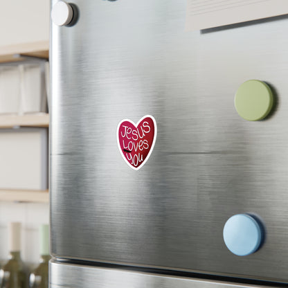 Jesus Loves You Kiss-Cut Sticker — Faithfully Yours | KSL art