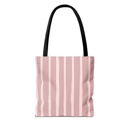 Cat Lover Tote Bag - Candy Pink Stripe Design - 3 Sizes Available