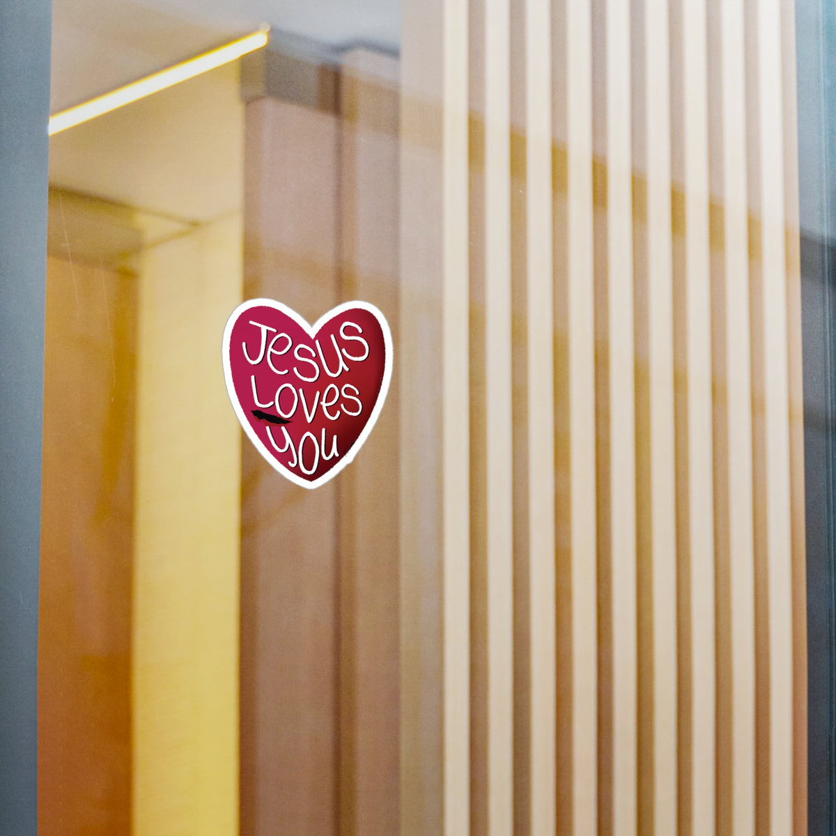 Jesus Loves You Kiss-Cut Sticker — Faithfully Yours | KSL art
