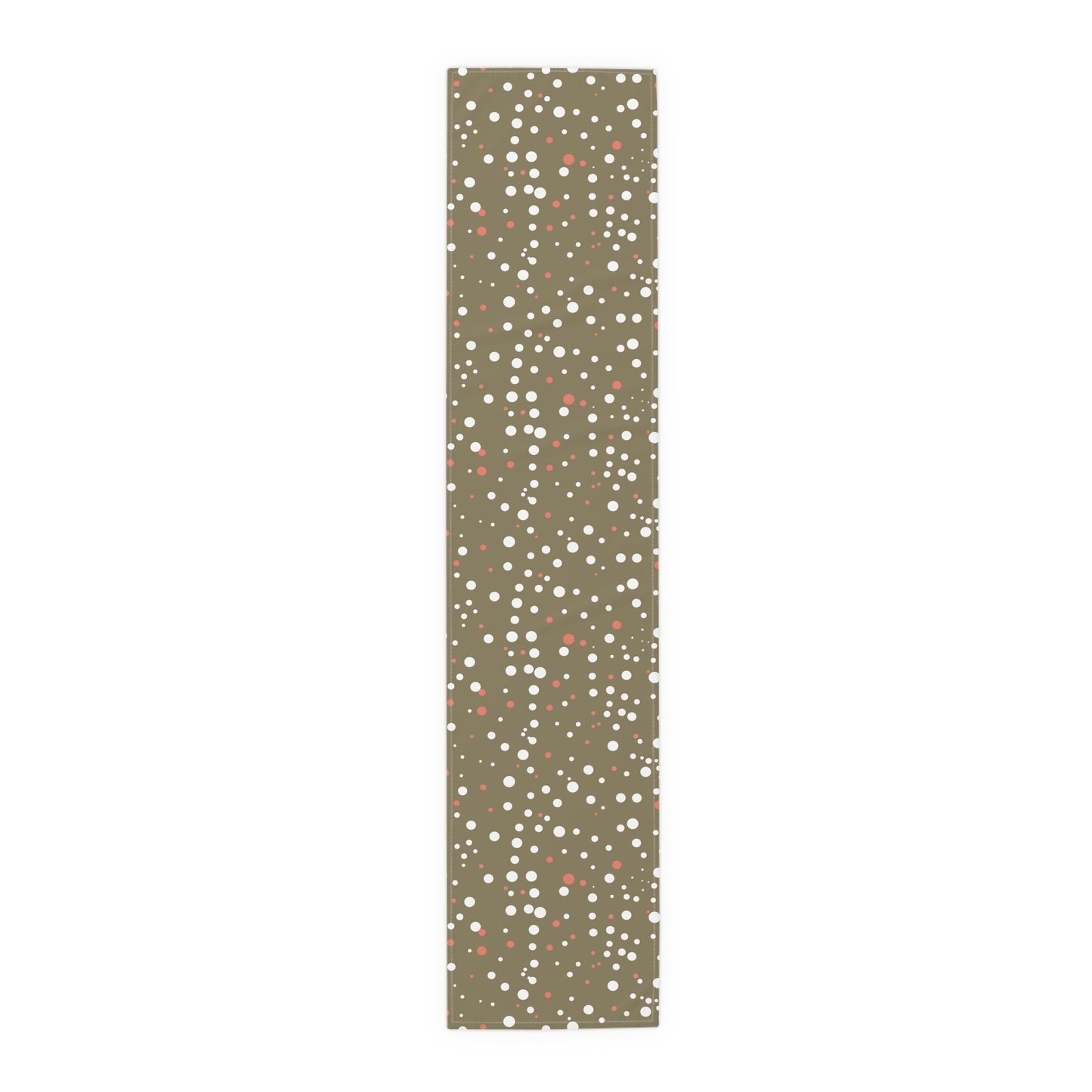 Table Runner - Red White Gold Polka Dots for Christmas New Year Dining